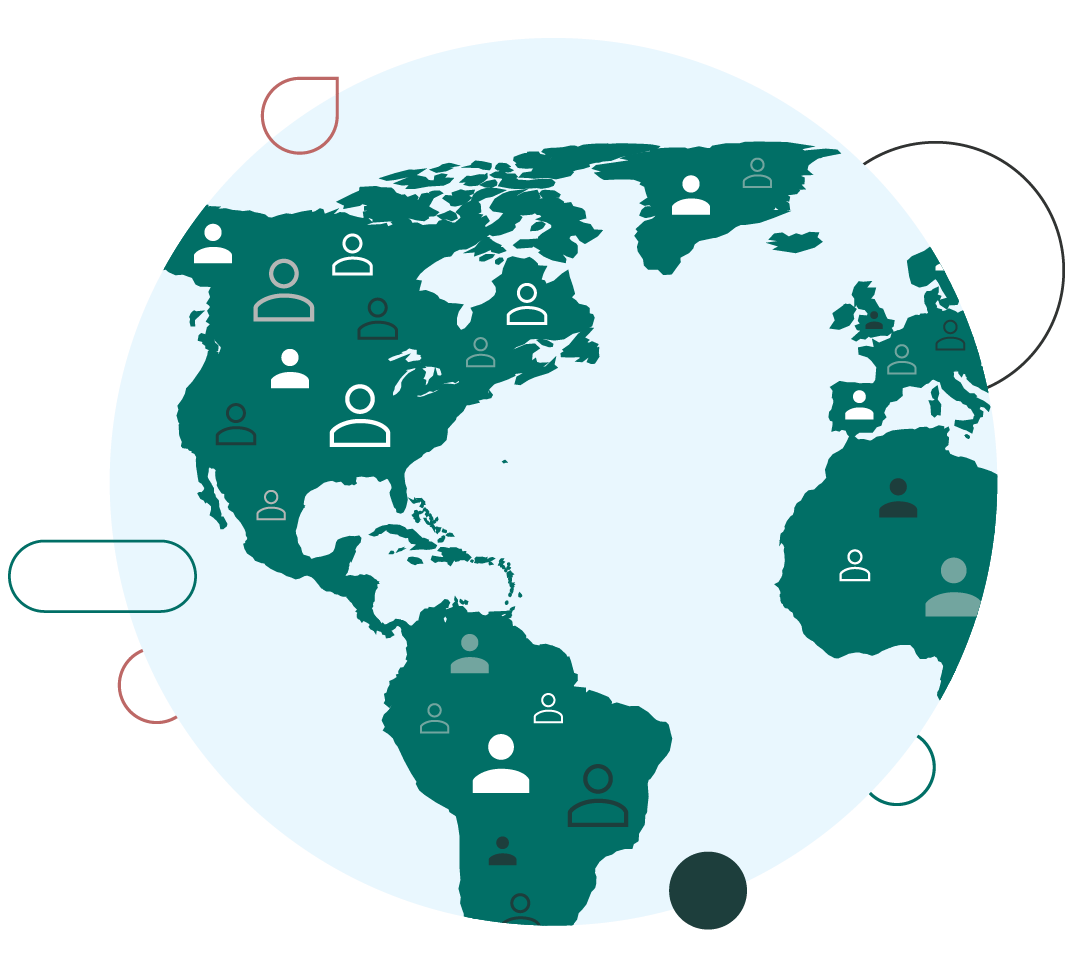 Atropos Evidence Network visualized on a map of the world