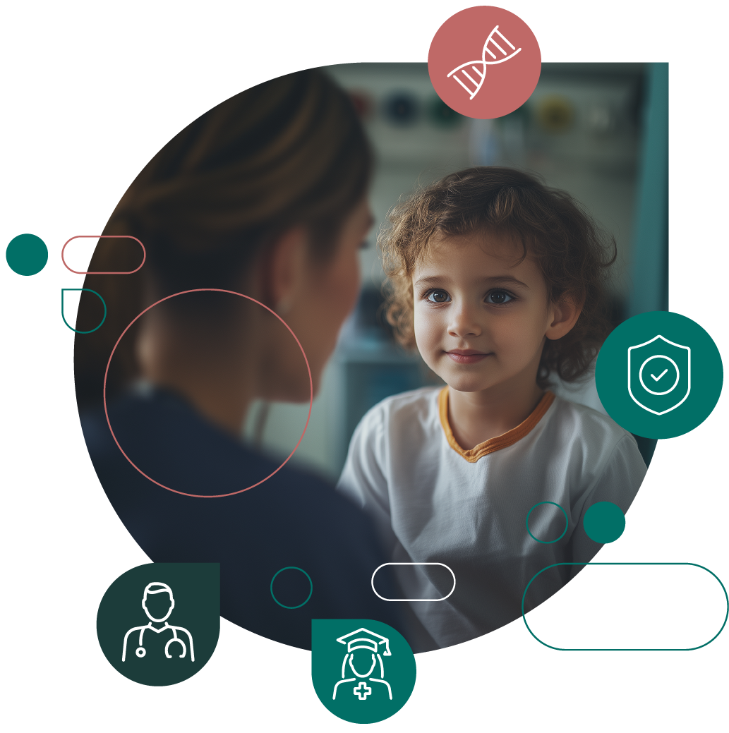 Young patient being treated by a doctor
