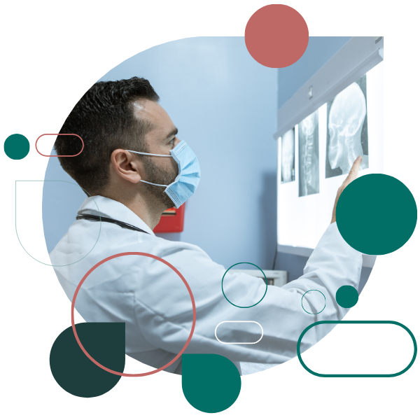 Young patient being treated by a doctor